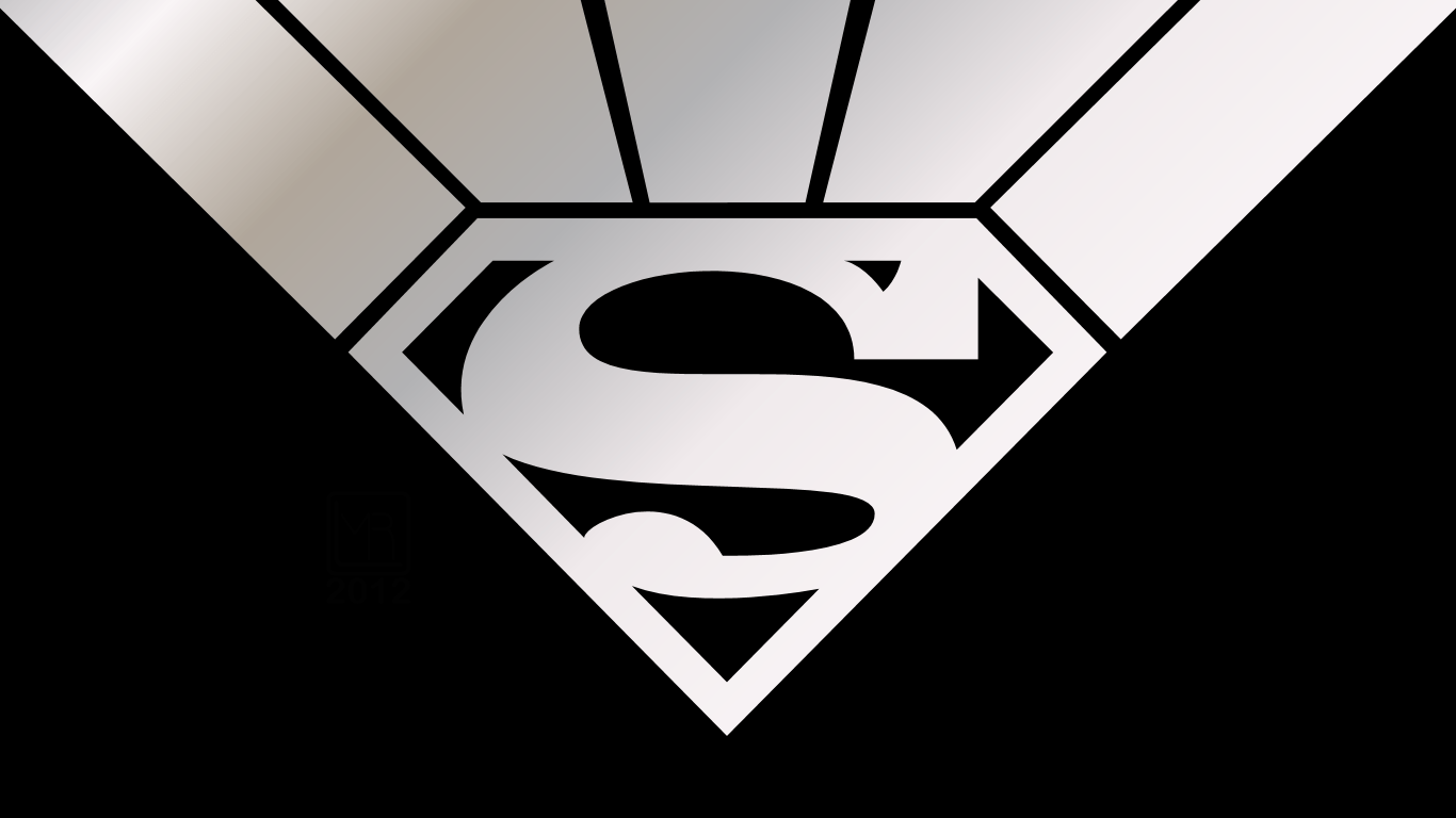 Superman Logo Black And White Desktop Wallpapers