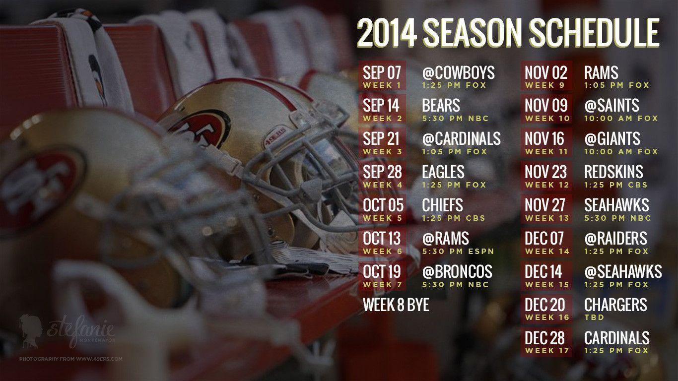 49ers 2014 schedule: Cell phone, desktop wallpaper, Google