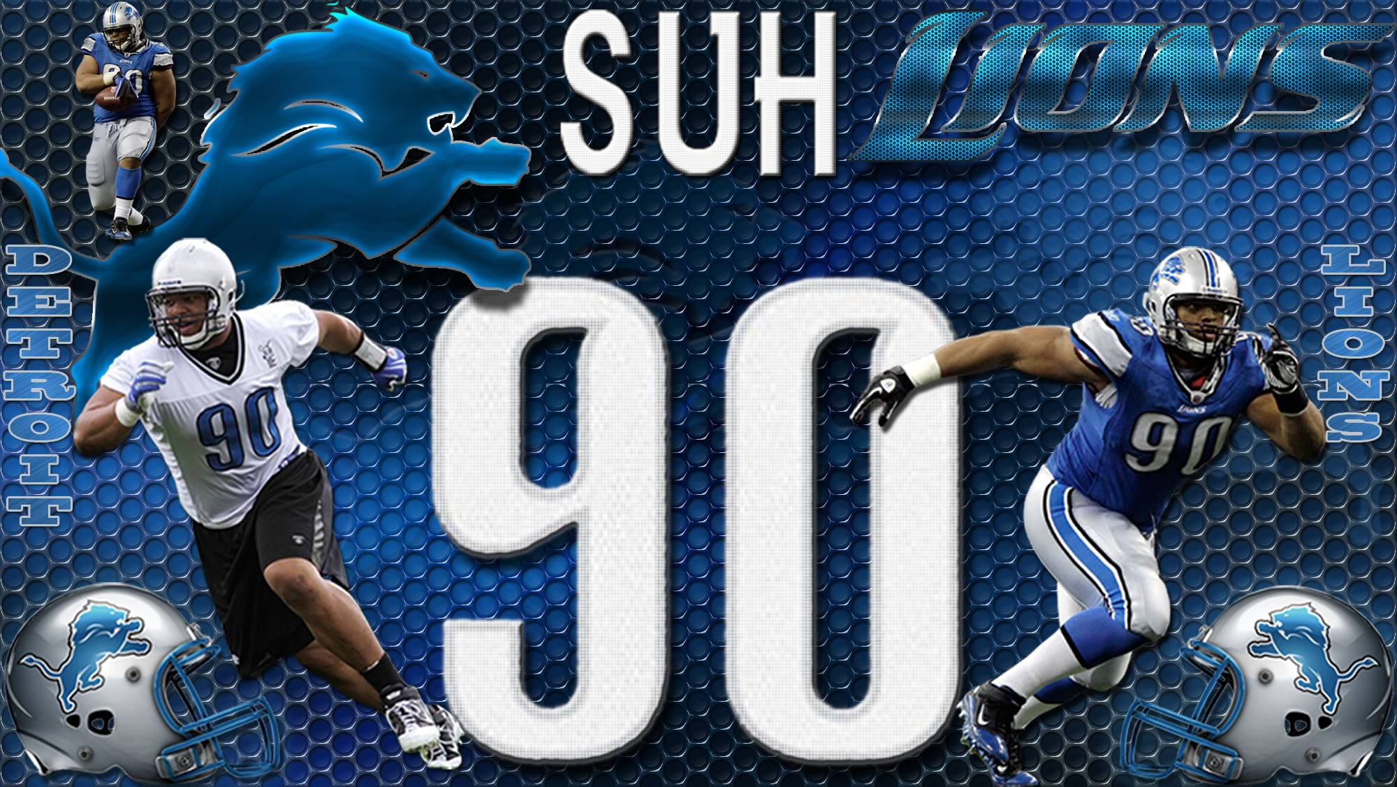 Ndamukong Suh Detroit Lions Heavy Metal 16x9 Wallpaper
