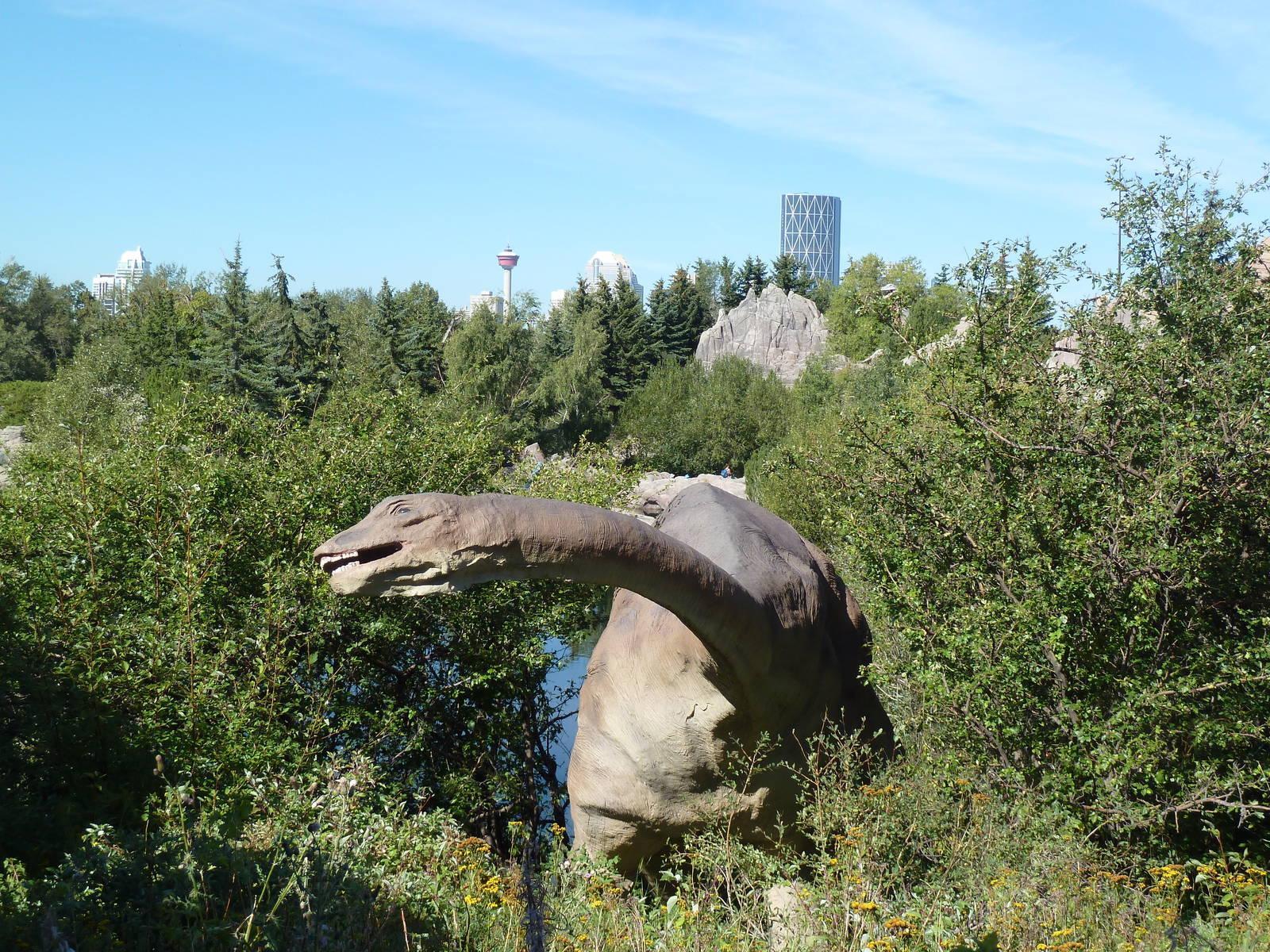 Prehistoric Park + Calgary Tower in background