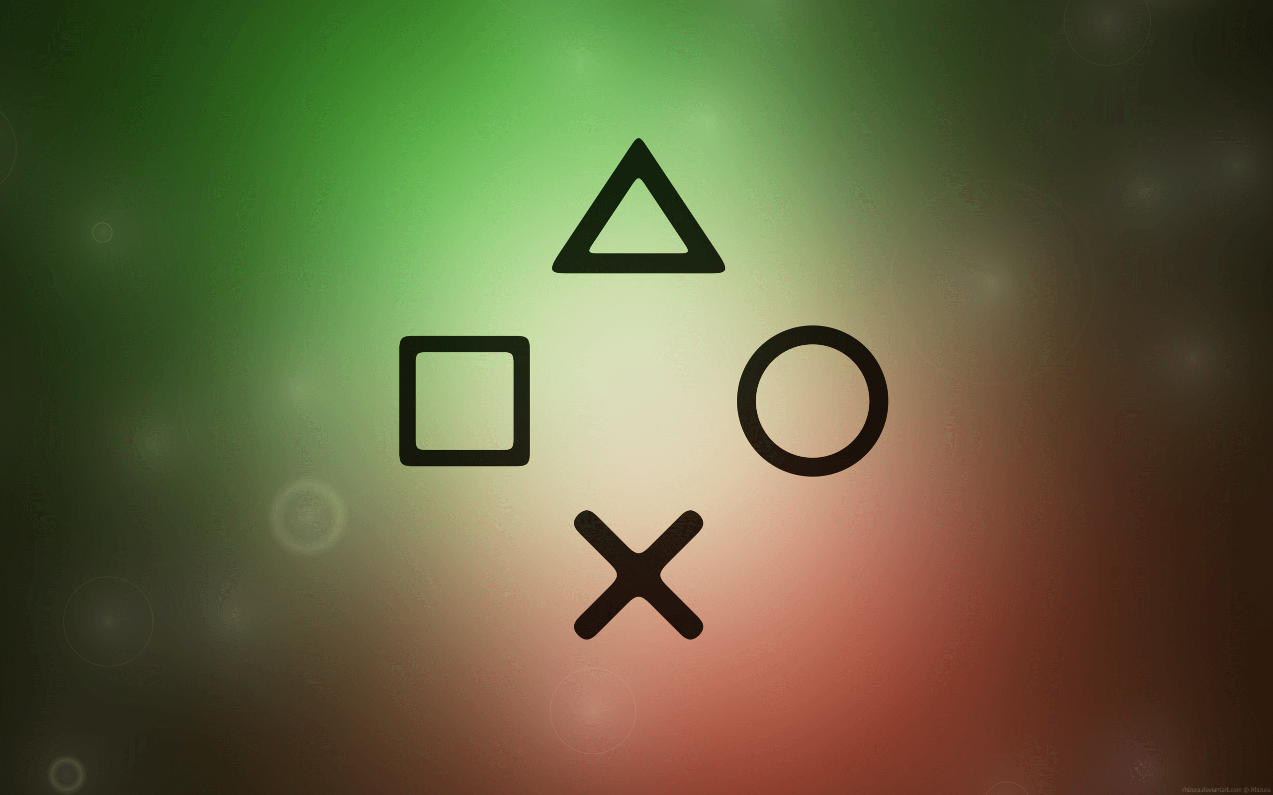 Neon PlayStation buttons Wallpapers