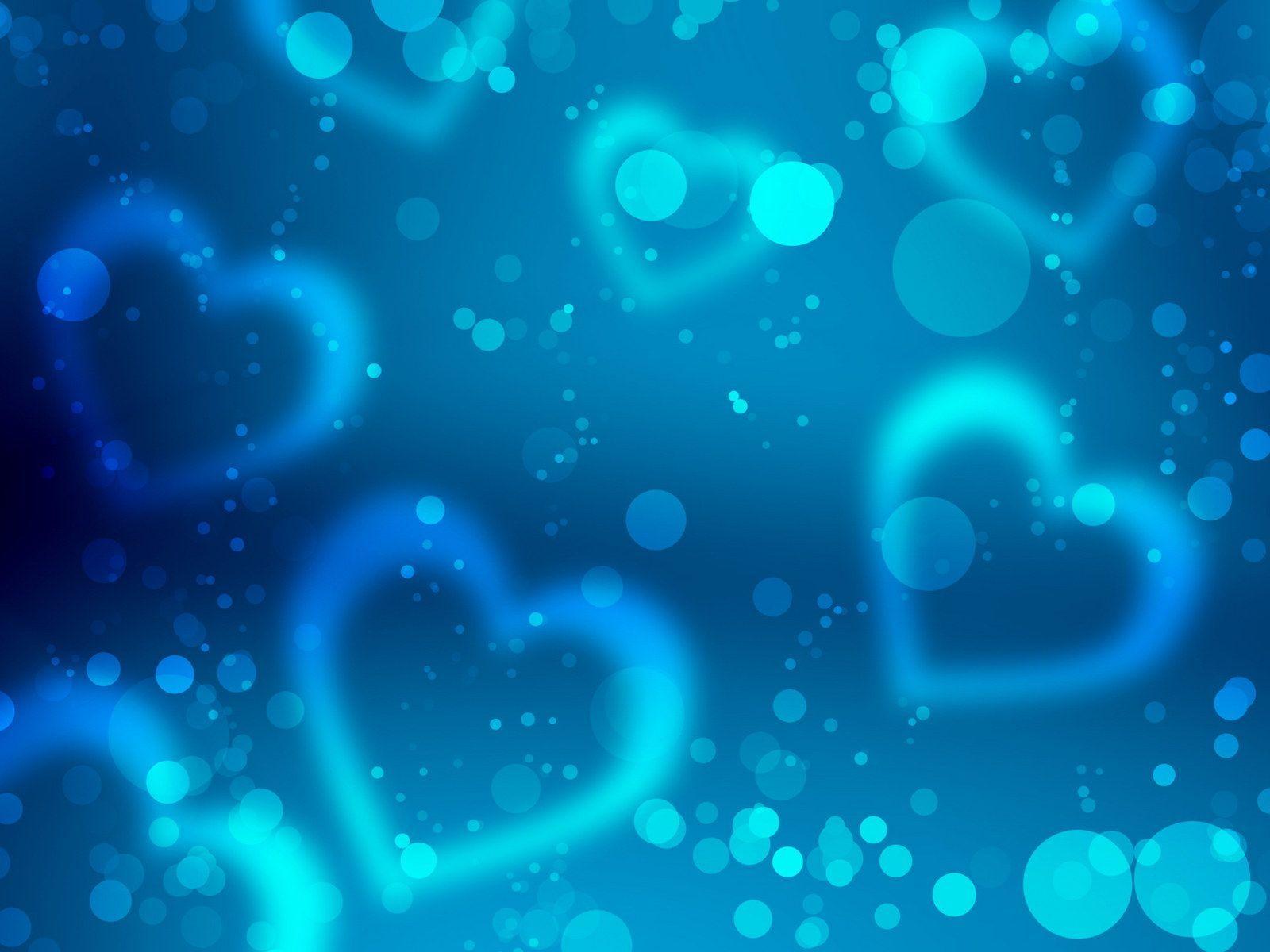 Wallpaper For > Blue And Pink Hearts Background
