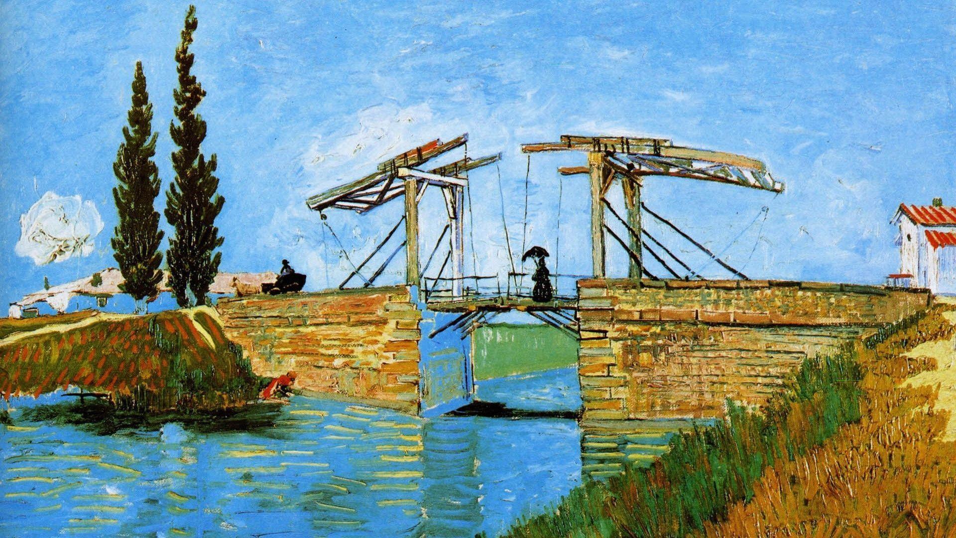 Vincent van Gogh: Langlois Bridge at Arles with Women Washing