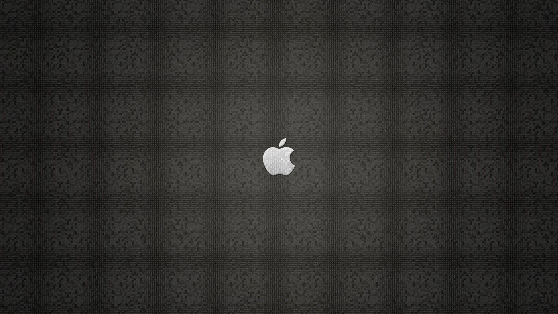 Grey Apple logo desktop PC and Mac wallpaper