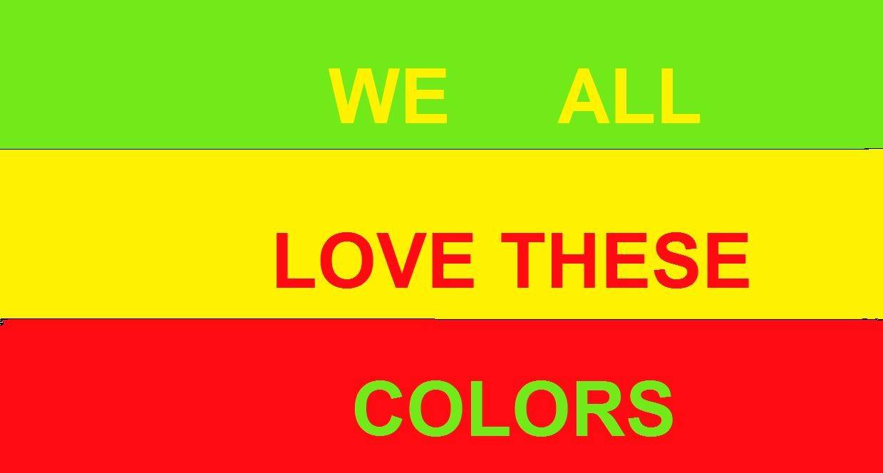 Rasta Colors Flag Bob Marley One Love Green Gold Red Vertical