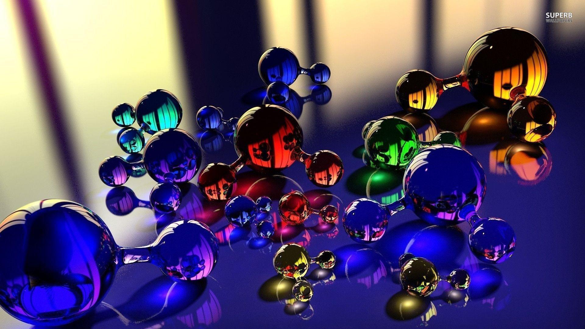 Glass molecules wallpapers