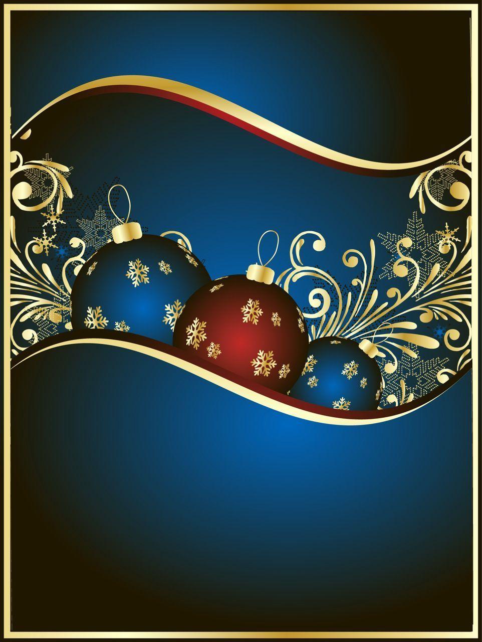 Christmas Backgrounds Blue and Gold
