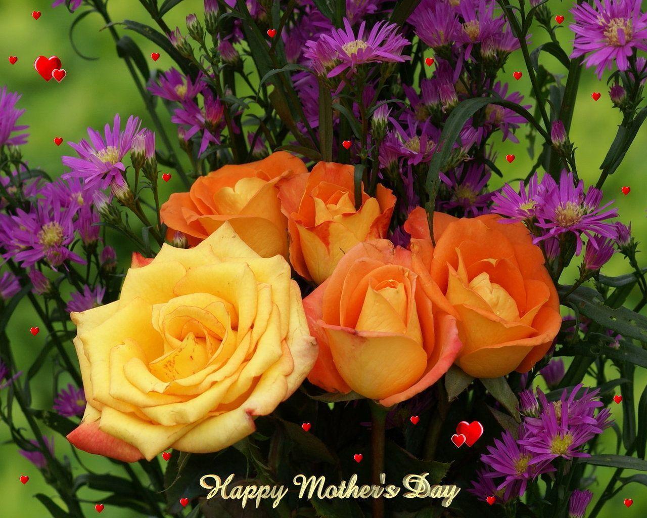 Mothers Day Beautiful Flower Background Wallpaper. Desktop