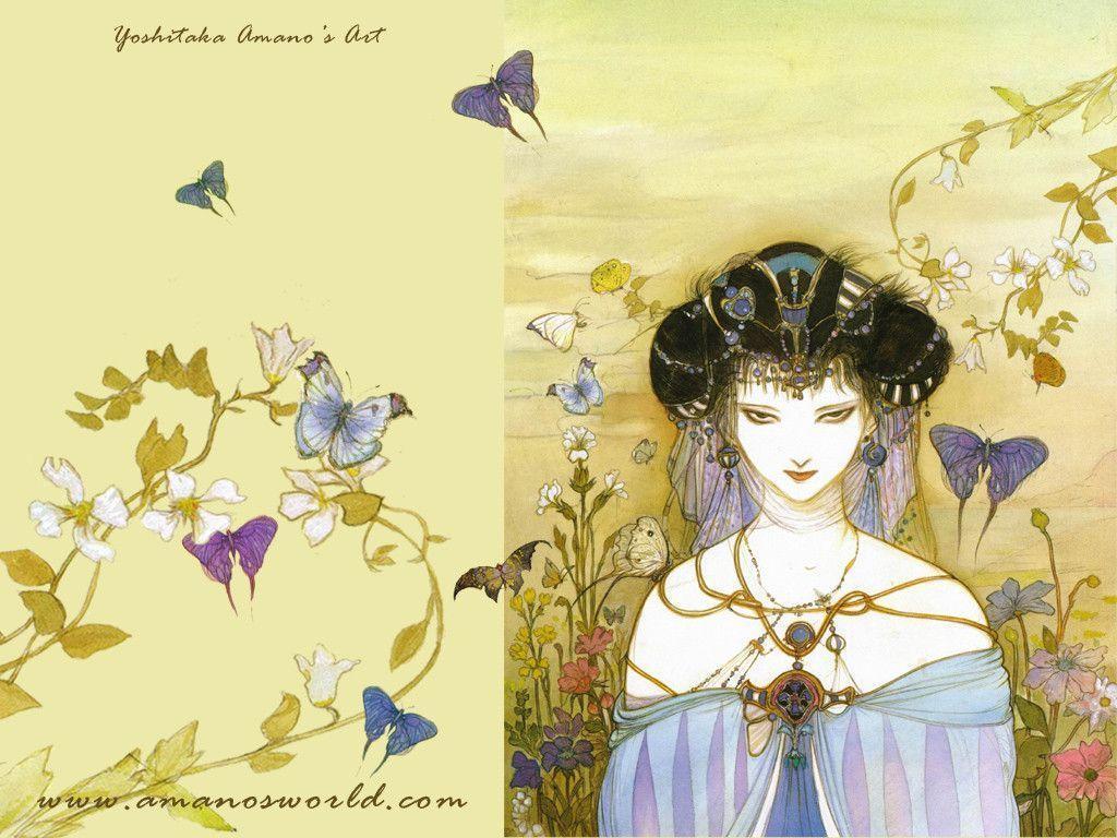 Yoshitaka Amano Art Cho Wall Wallpaper