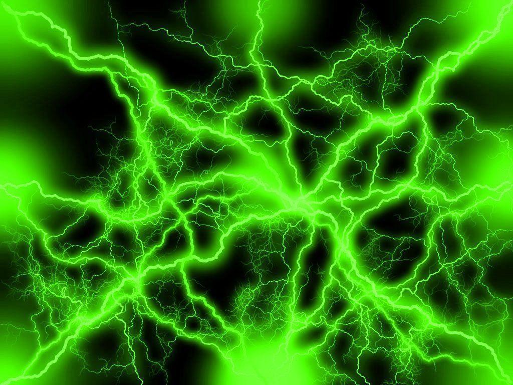 Cool Green Lightning Background