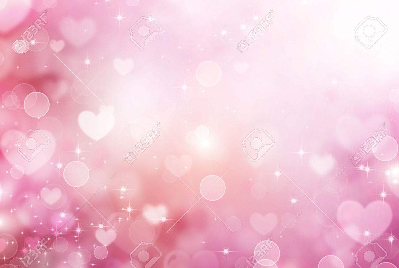 Valentine Hearts Abstract Pink Background , Picture