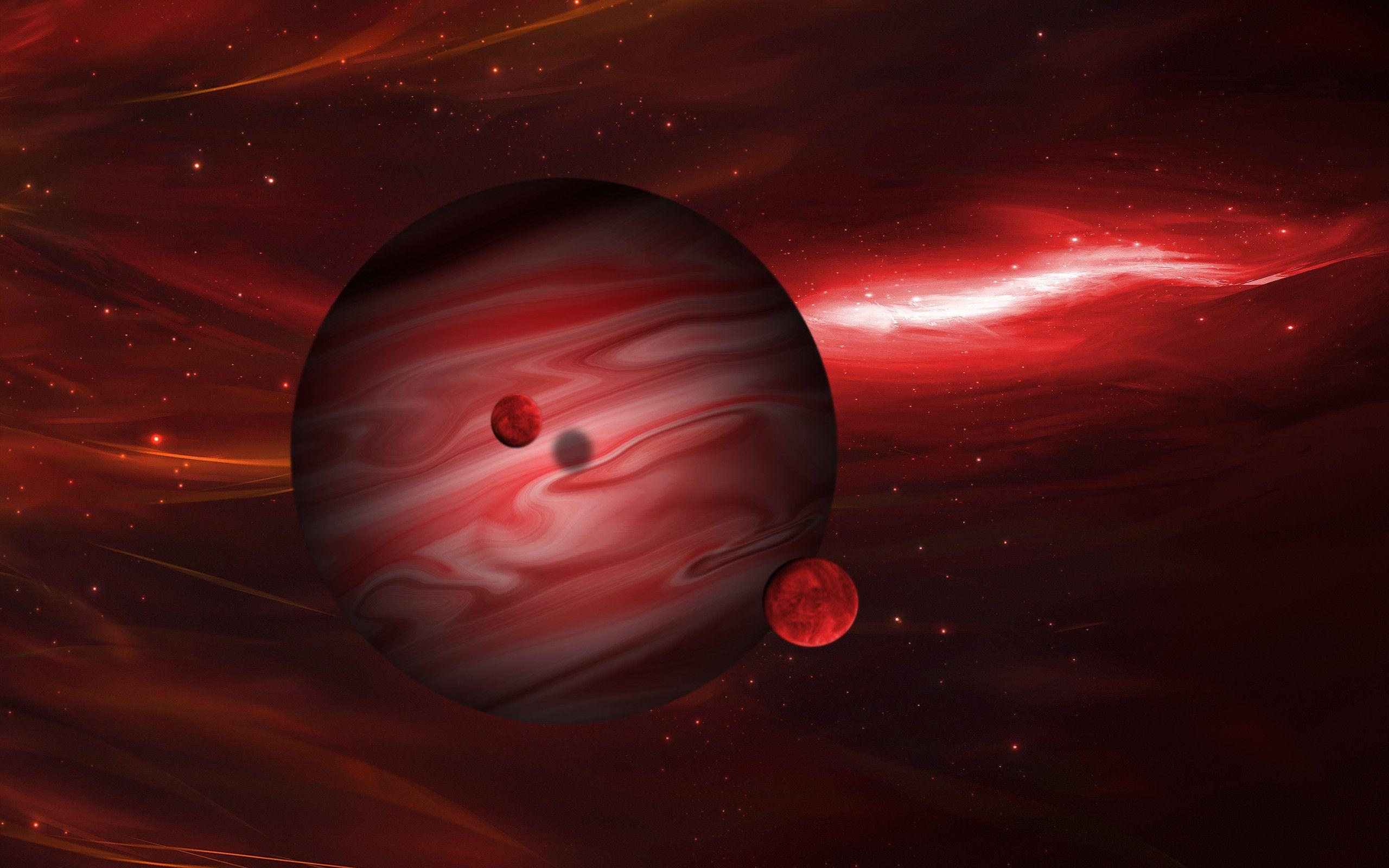 Wallpaper Jupiter. Red and Black Wallpaper