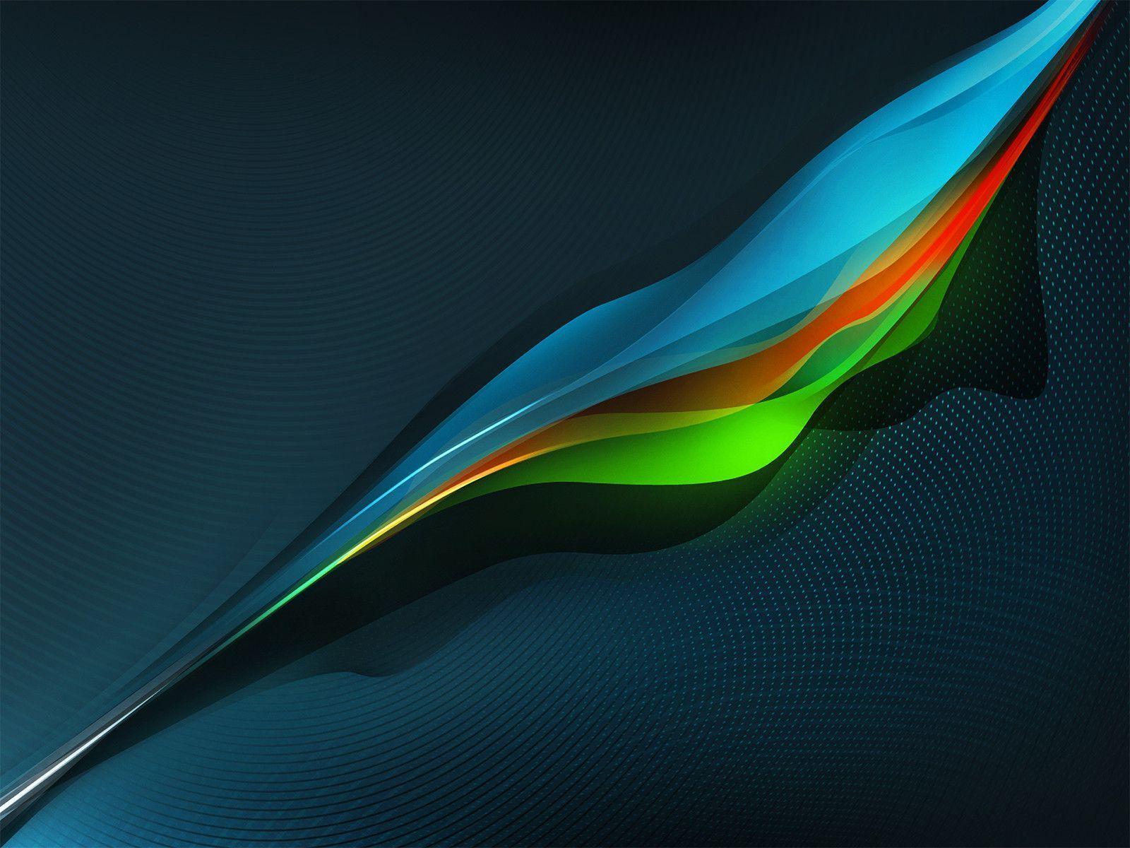 Abstract Color Flow Leaf HD Free Wallpaper