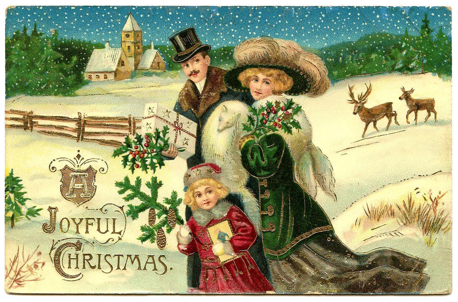 Victorian Christmas Wallpaper