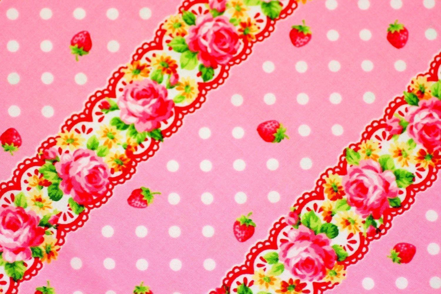 Super Cute Design Japanese Fabric Strawberry bot