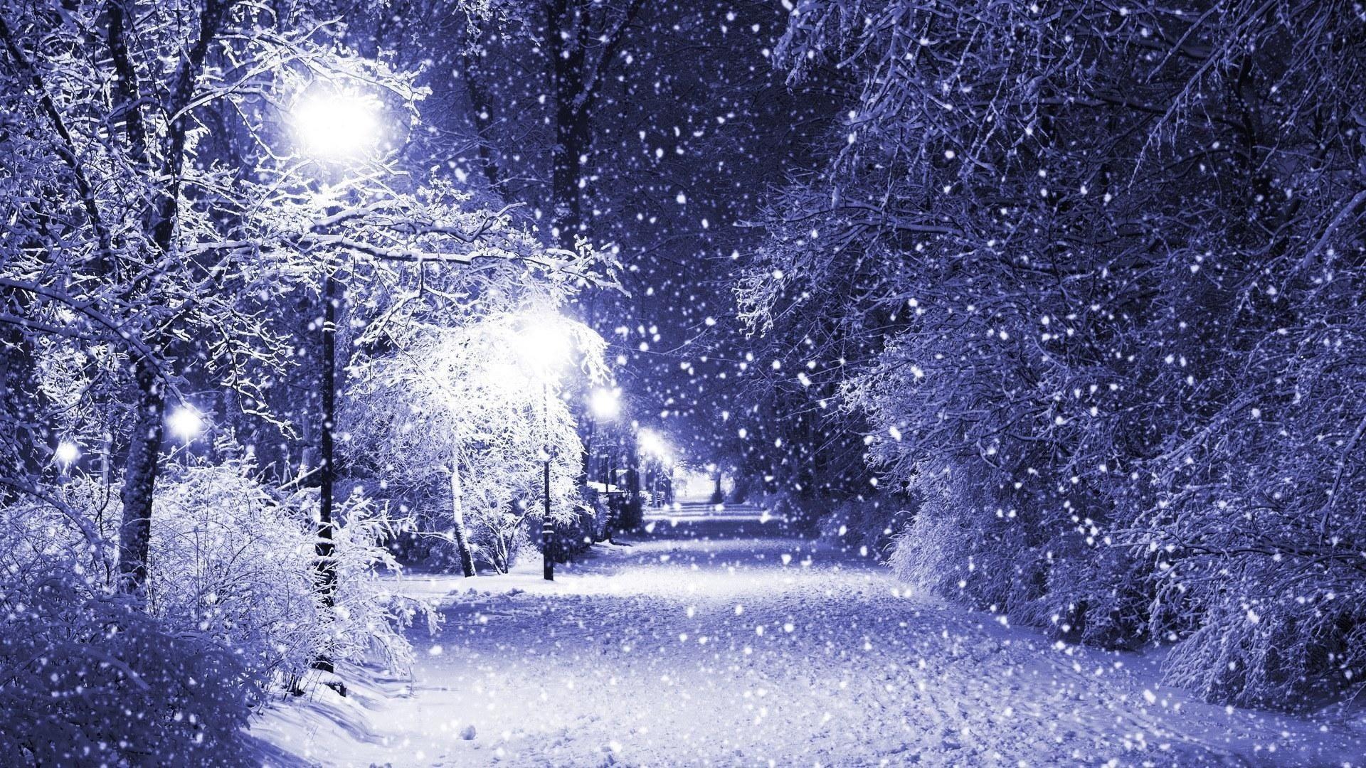 Wallpaper For > Snowy Night Background