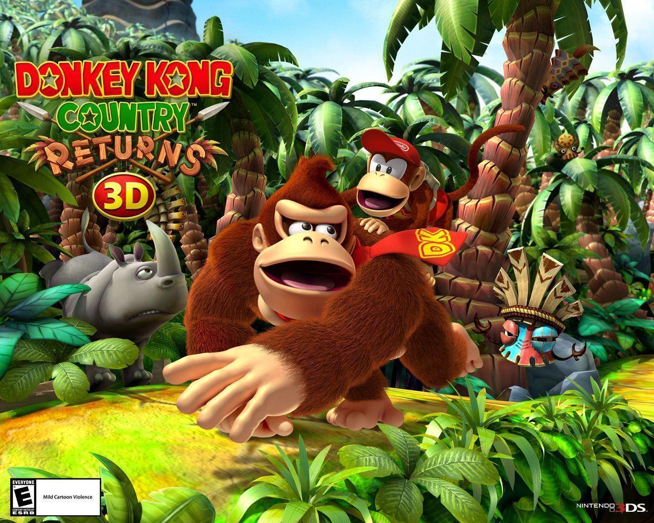 Wallpaper Kong Country Returns 3D for Nintendo 3DS