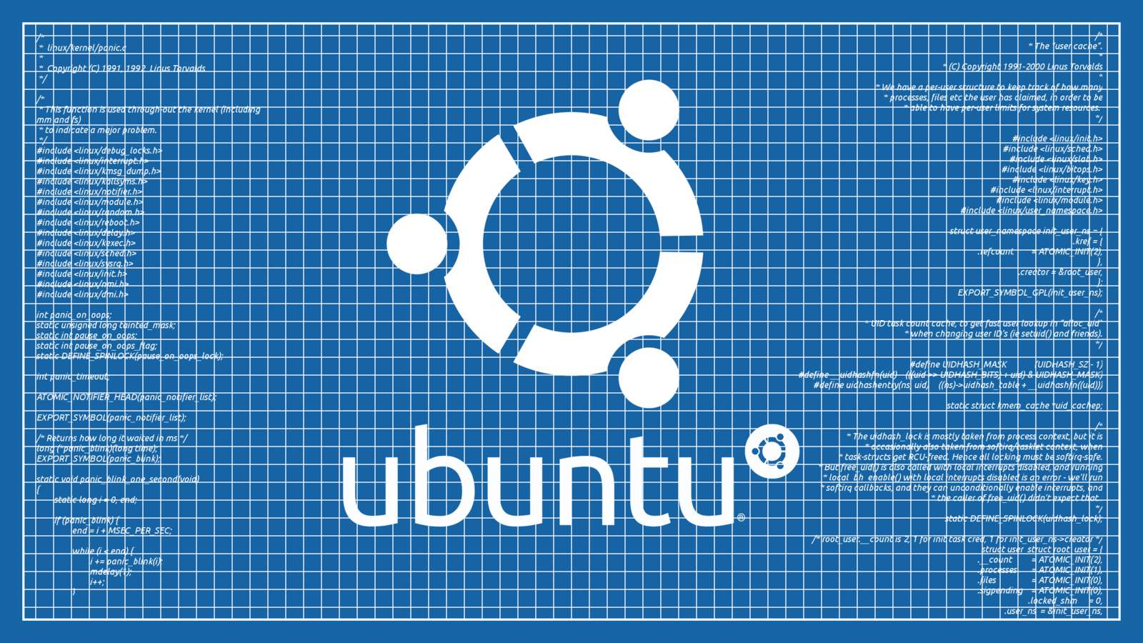Ubuntu Blueprint Wallpaper Rev. 2