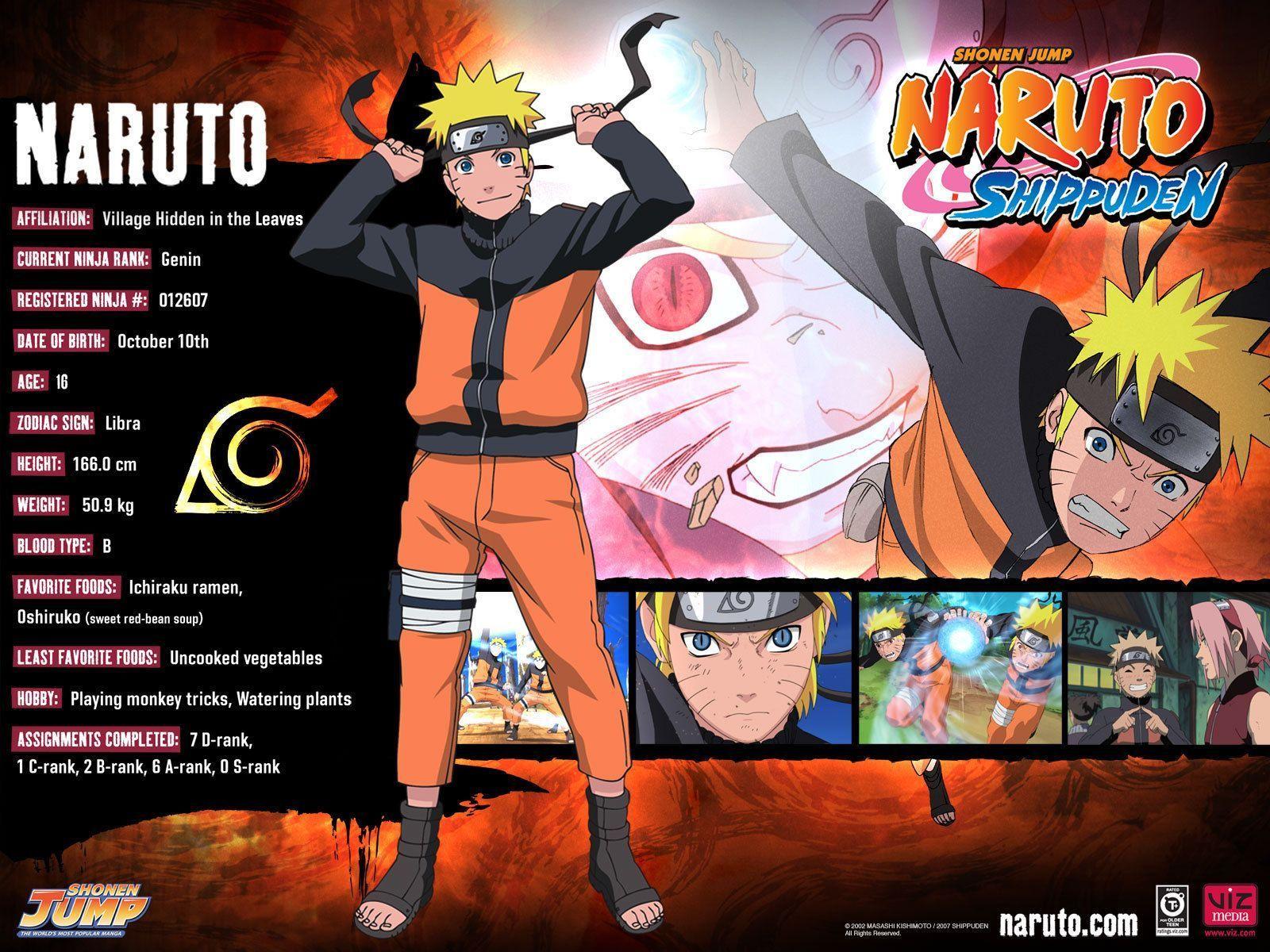 Naruto Profile Naruto Shippuden Wallpaper. High Definition