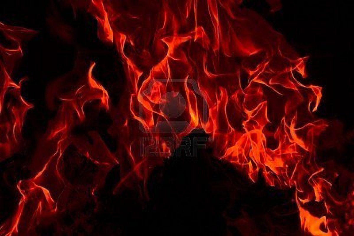 Red Fire Flames Of Hell Against A Black Background Royalty Free Stock