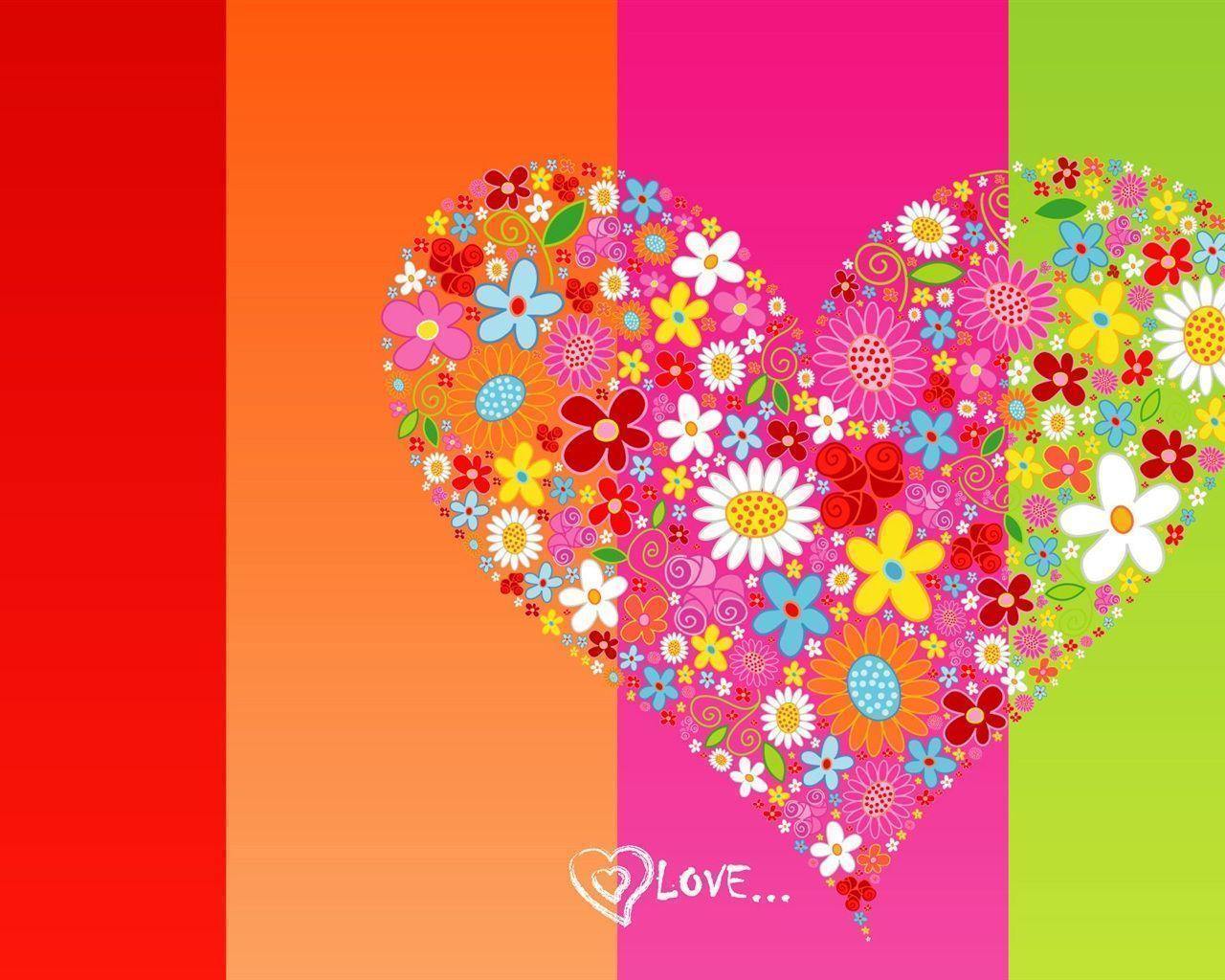 Wallpaper For > Love Heart Wallpaper Background