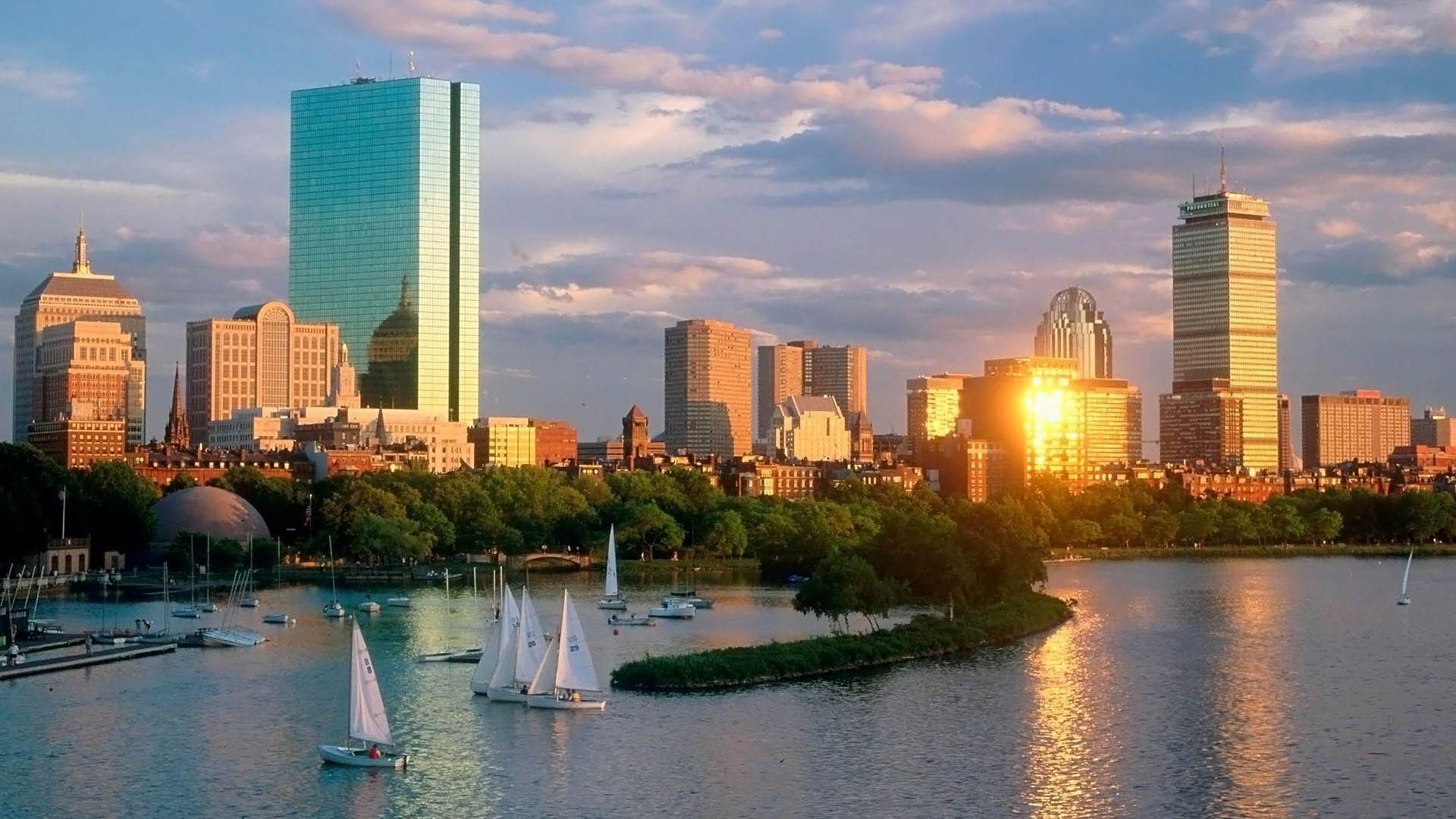 Boston City Skyline Wallpaper Picture Car Tuning