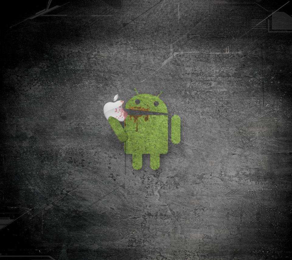 12+ Android Eating Apple Wallpaper