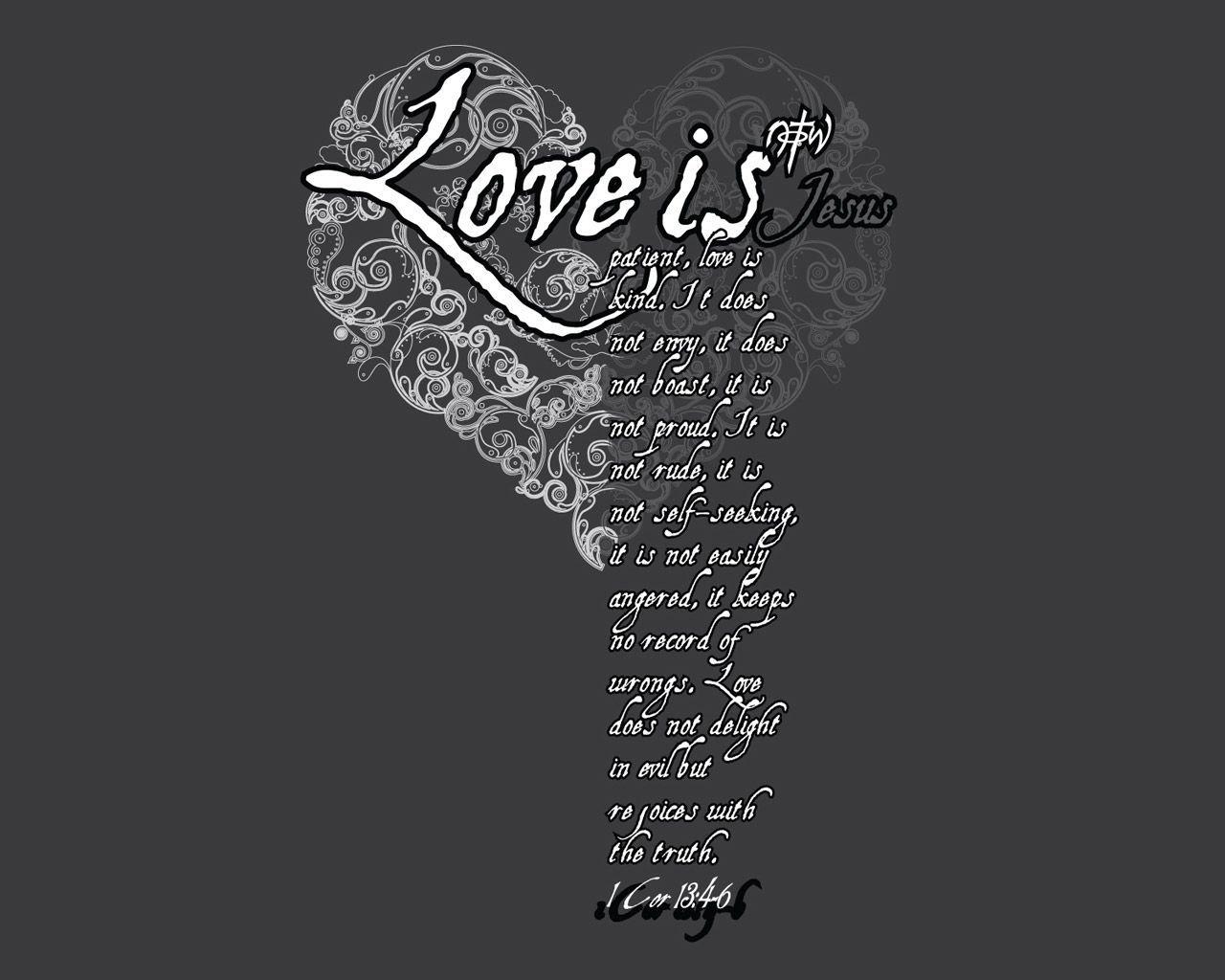 Love Is Christian Desktop Wallpaper. NOTW