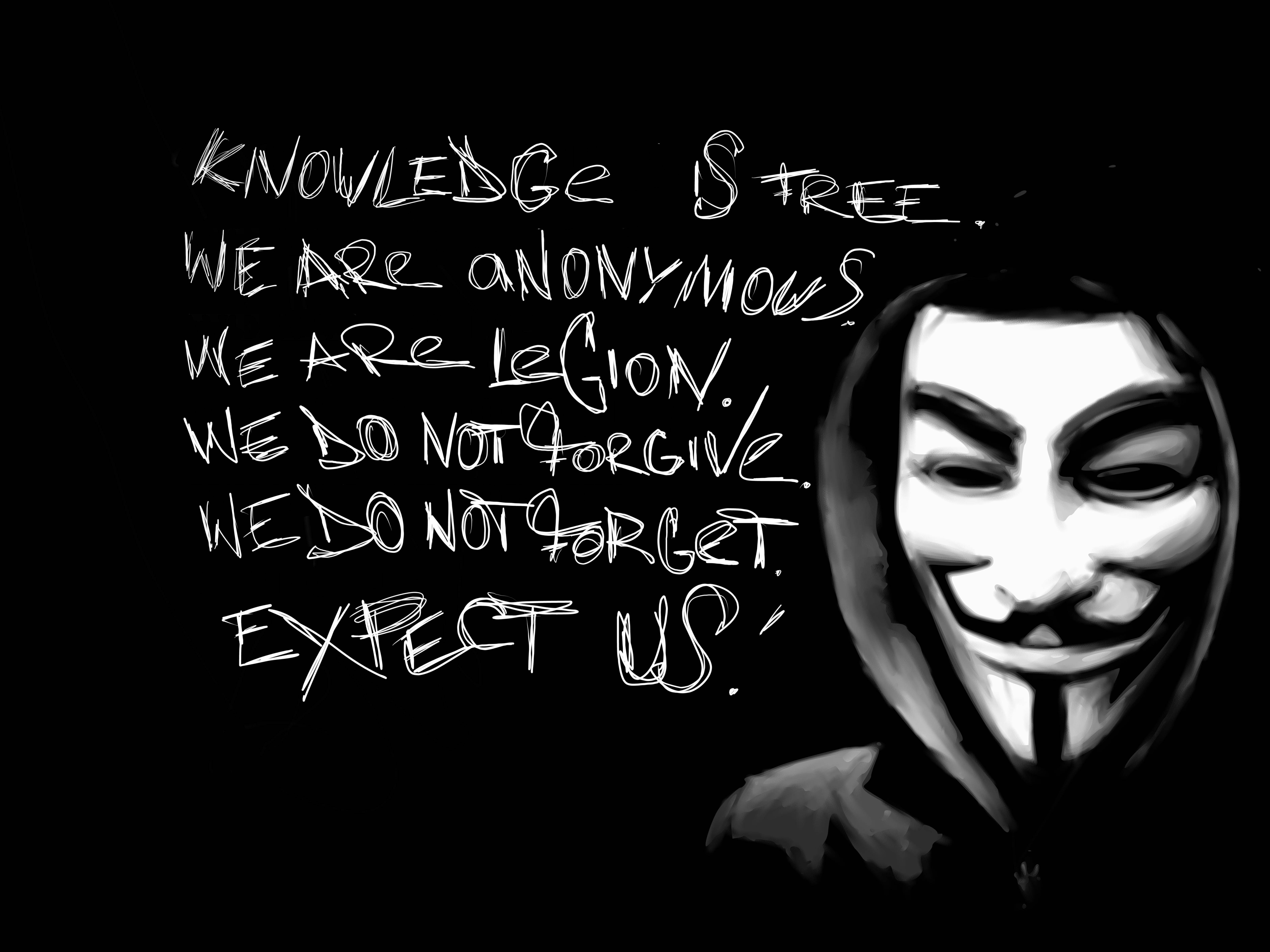 papel de parede anonymous 4k