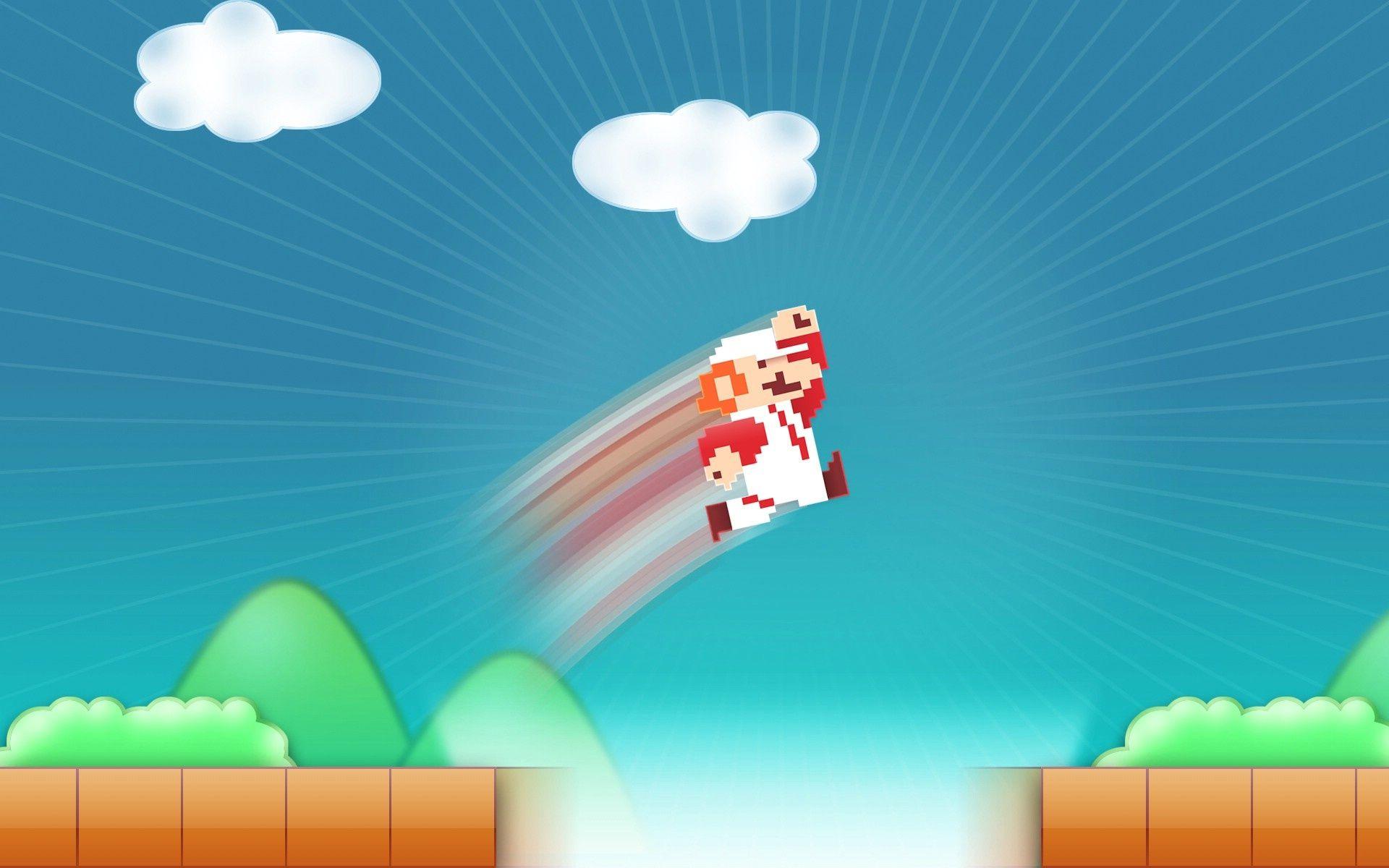 image For > 8 Bit Mario Background