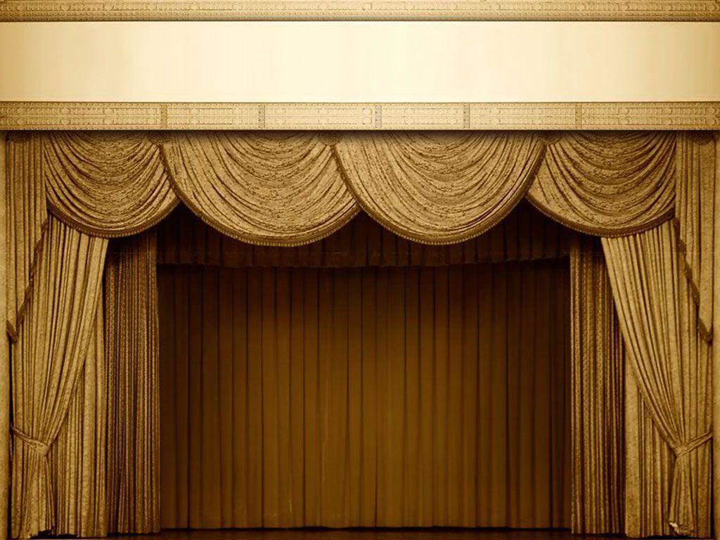 Theater Curtain Background for Powerpoint Presentations, Theater