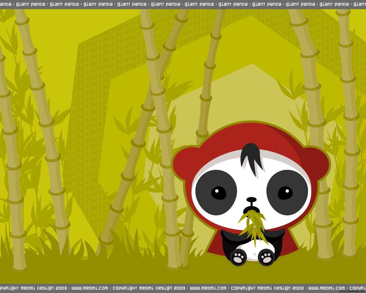 Panda Abstract Cartoon Free Desktop Wallpaper. HD Background