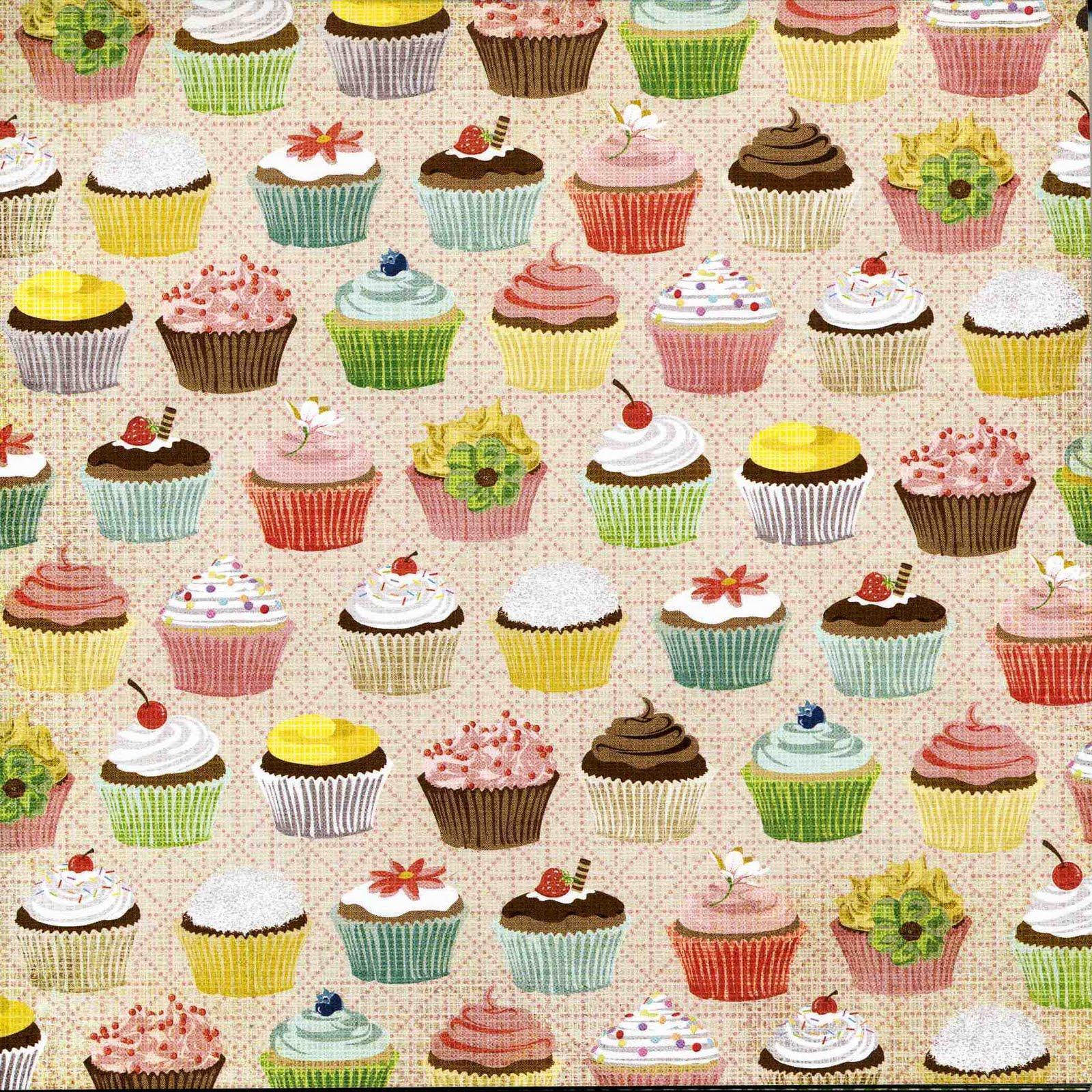 Wallpaper For > Vintage Cupcake Background