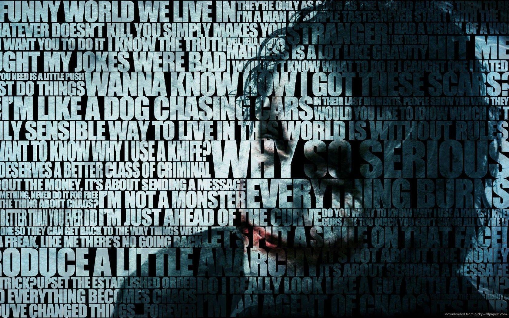 Download Joker Typography Wallpaper 1680x1050PX Wallpaper Joker