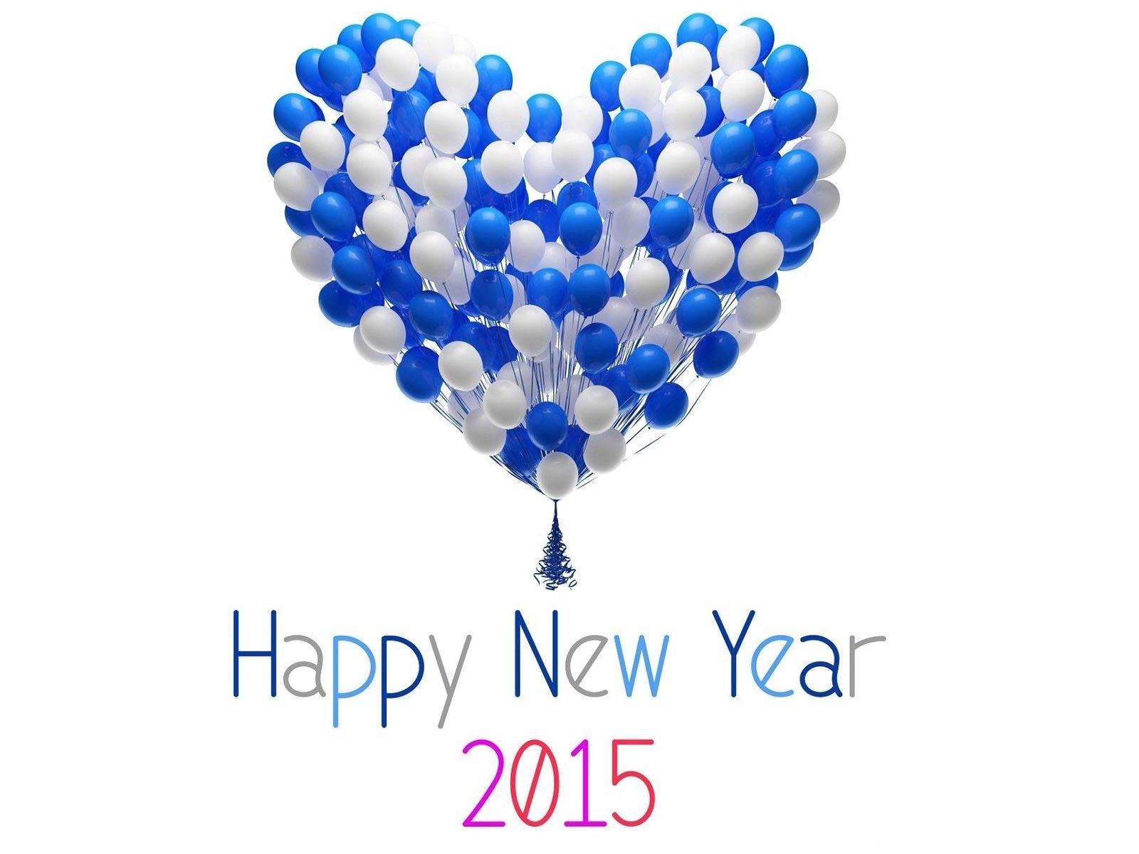 Happy New Year 2015 Love Balloons Wallpaper Wide or HD. Holidays