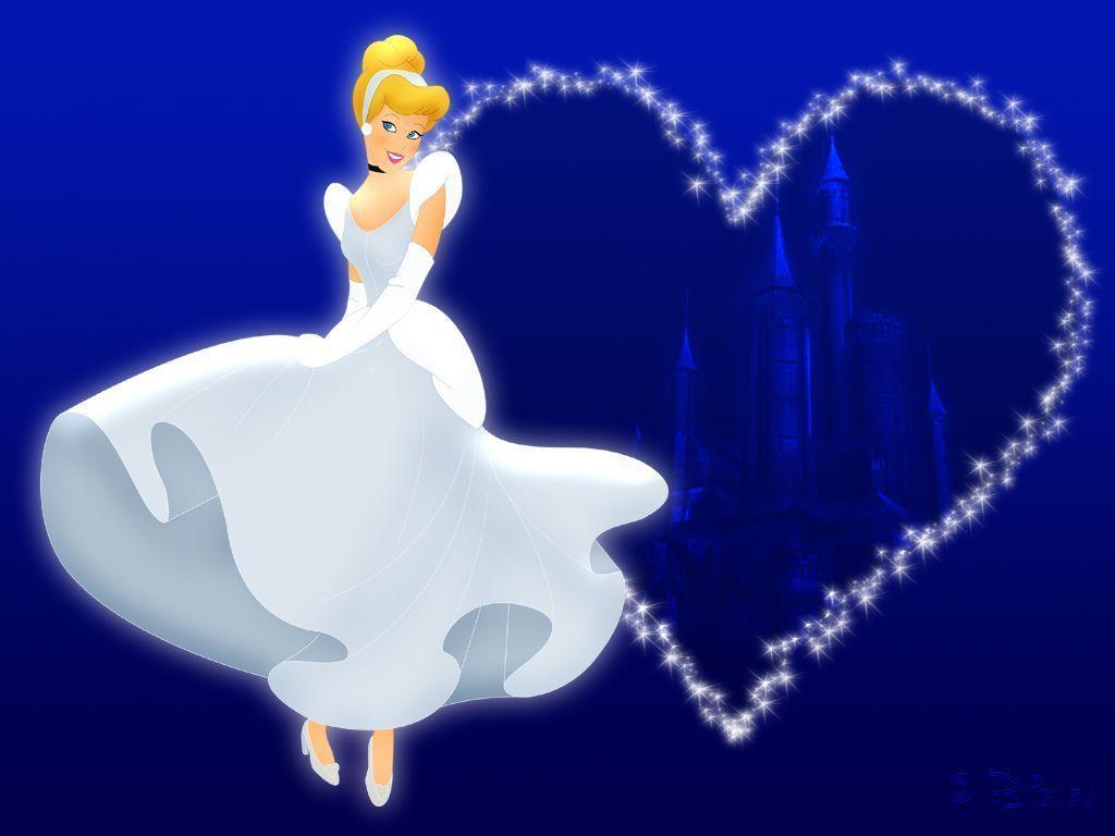 Blue Cinderella Heart Background Picture