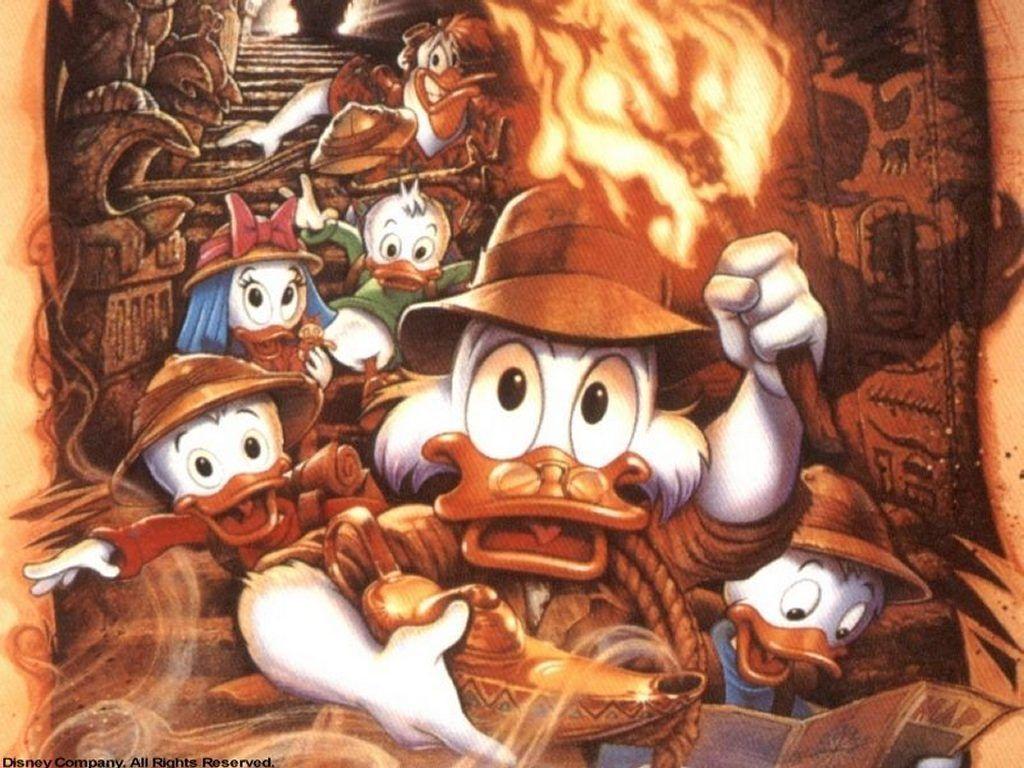 Uncle Scrooge, Huey, Dewey and Louie Wallpaper Duck