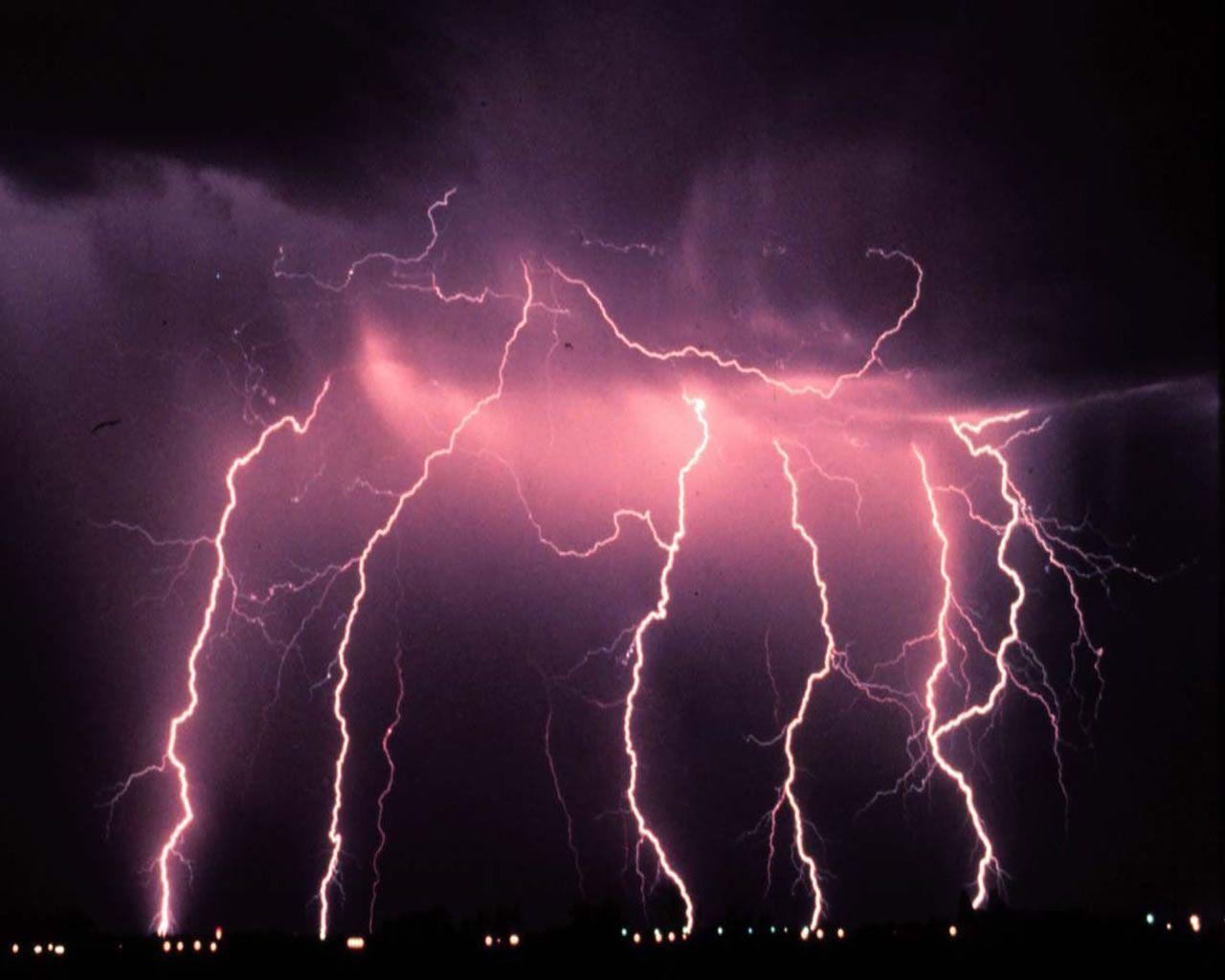 image For > Colorful Lightning Bolts
