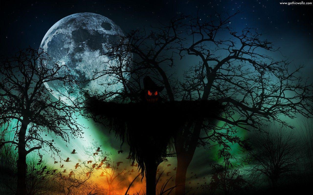 Dark Scarecrow Dark Gothic Wallpaper