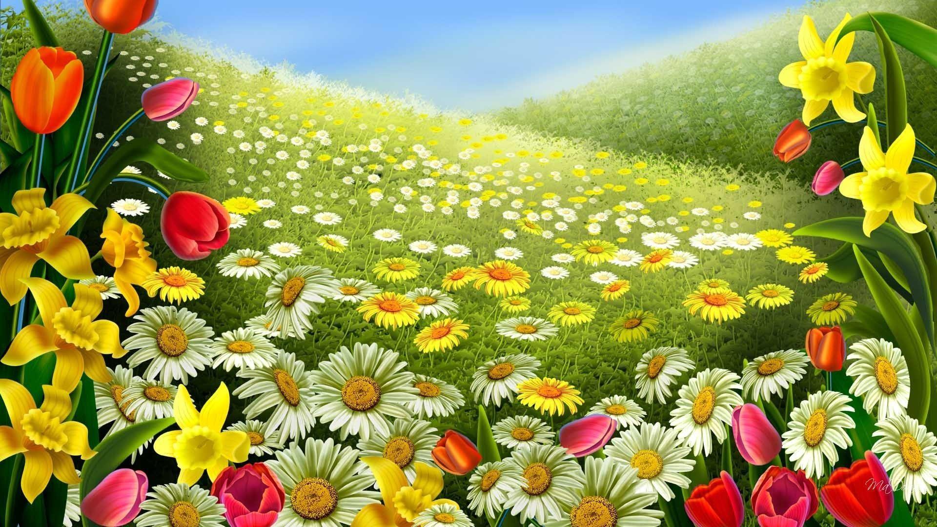 Download wallpaper spring, summer, nature, sky free desktop