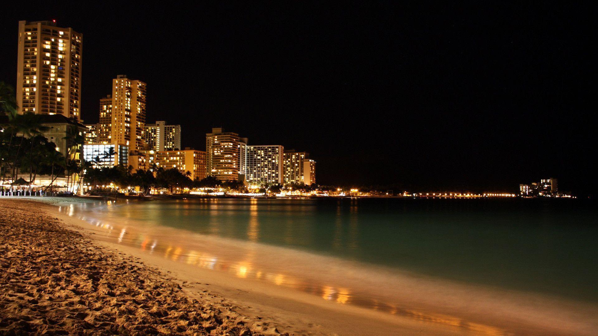 Hawaii Beach At night Wallpaper And Background