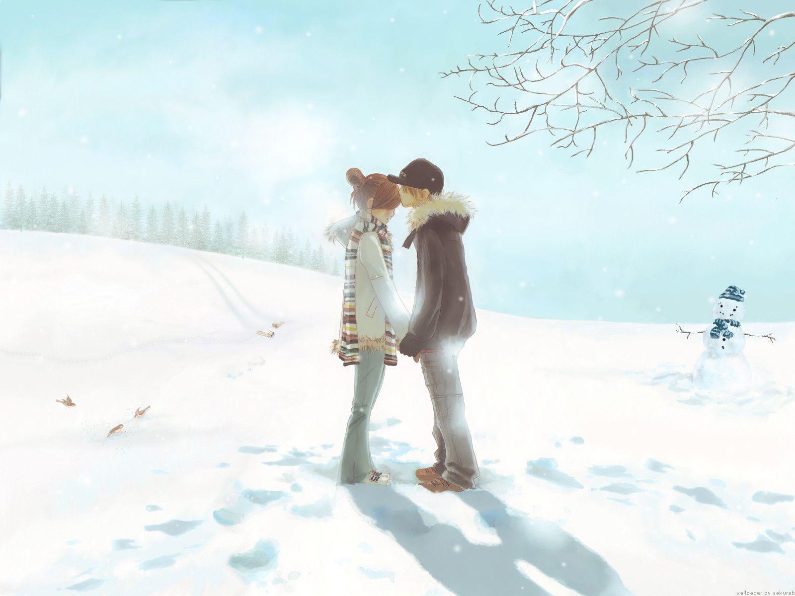 image For > Winter Love Wallpaper