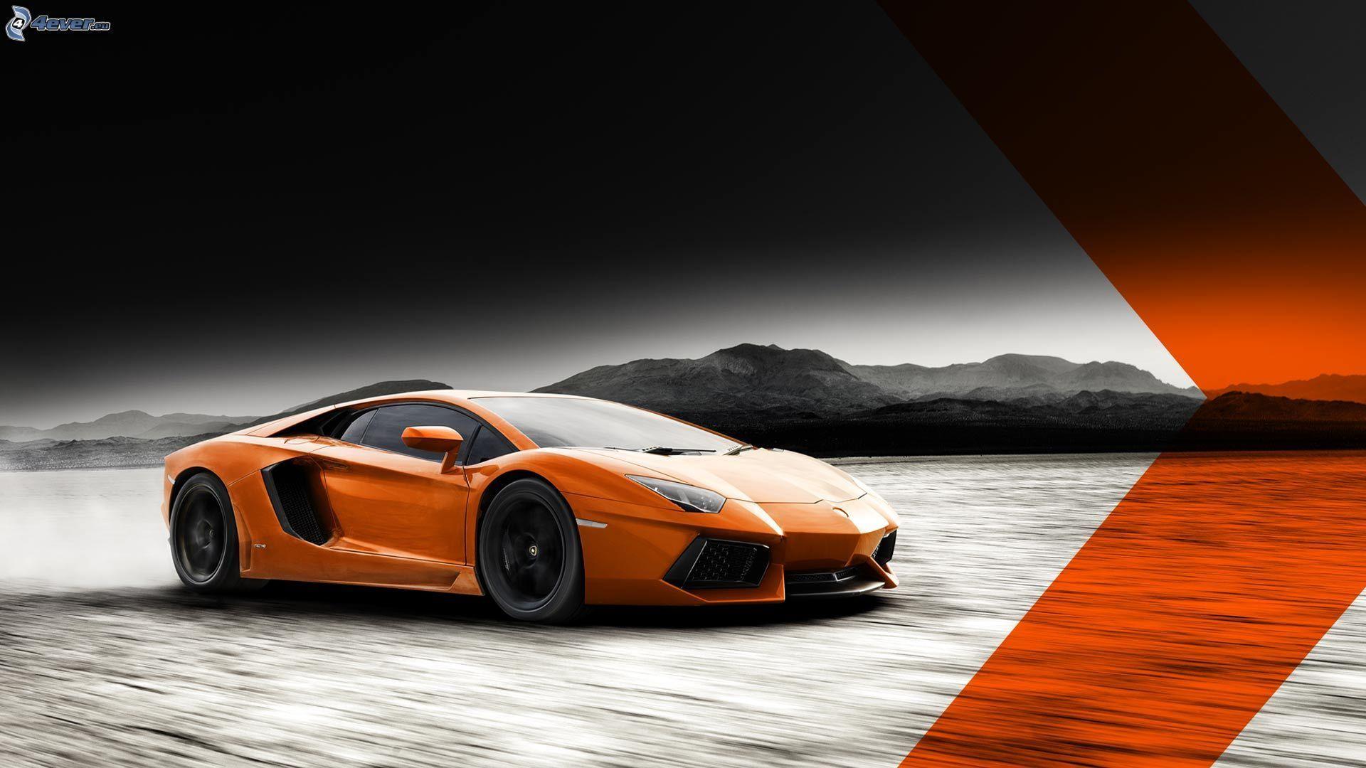 Orange HD Lamborghini Aventador Wallpaper