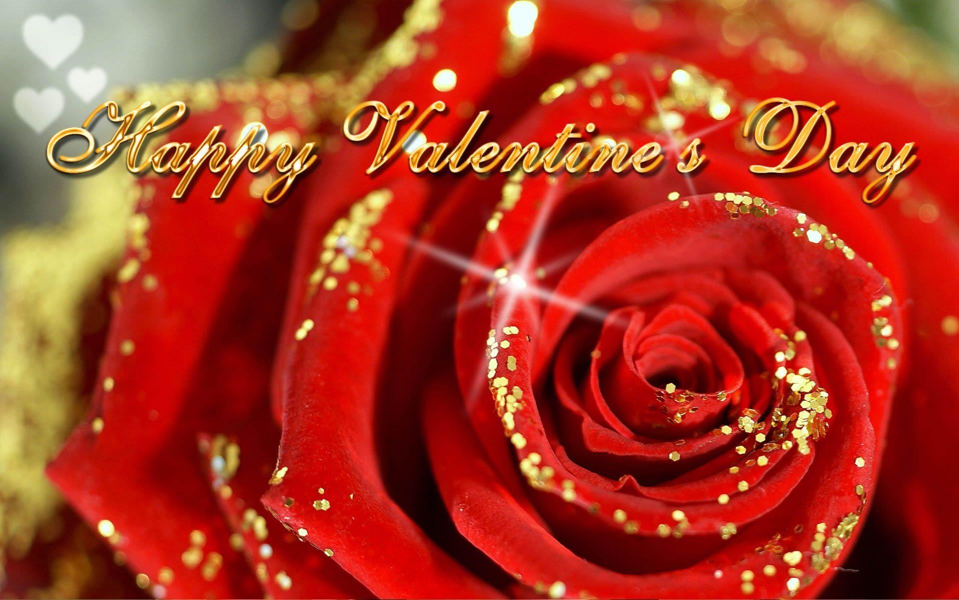 Happy Valentine&;s Day Rose Gold Wallpaper Wallpaper