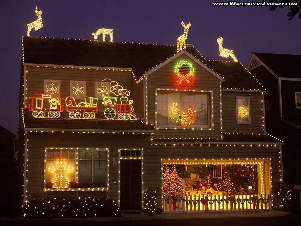 christmas house decoration wallpaper / christmas background