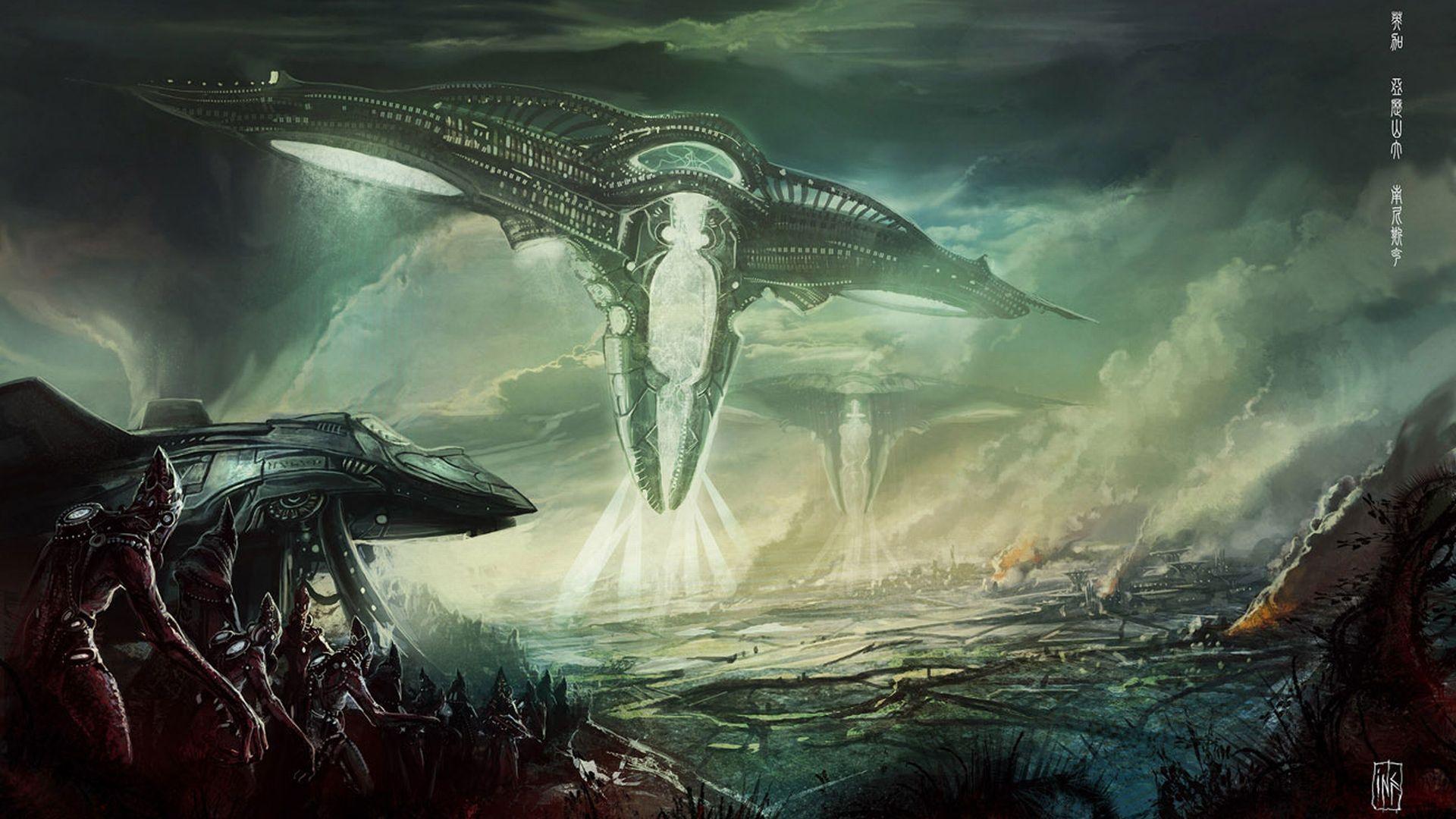 alien invasion art