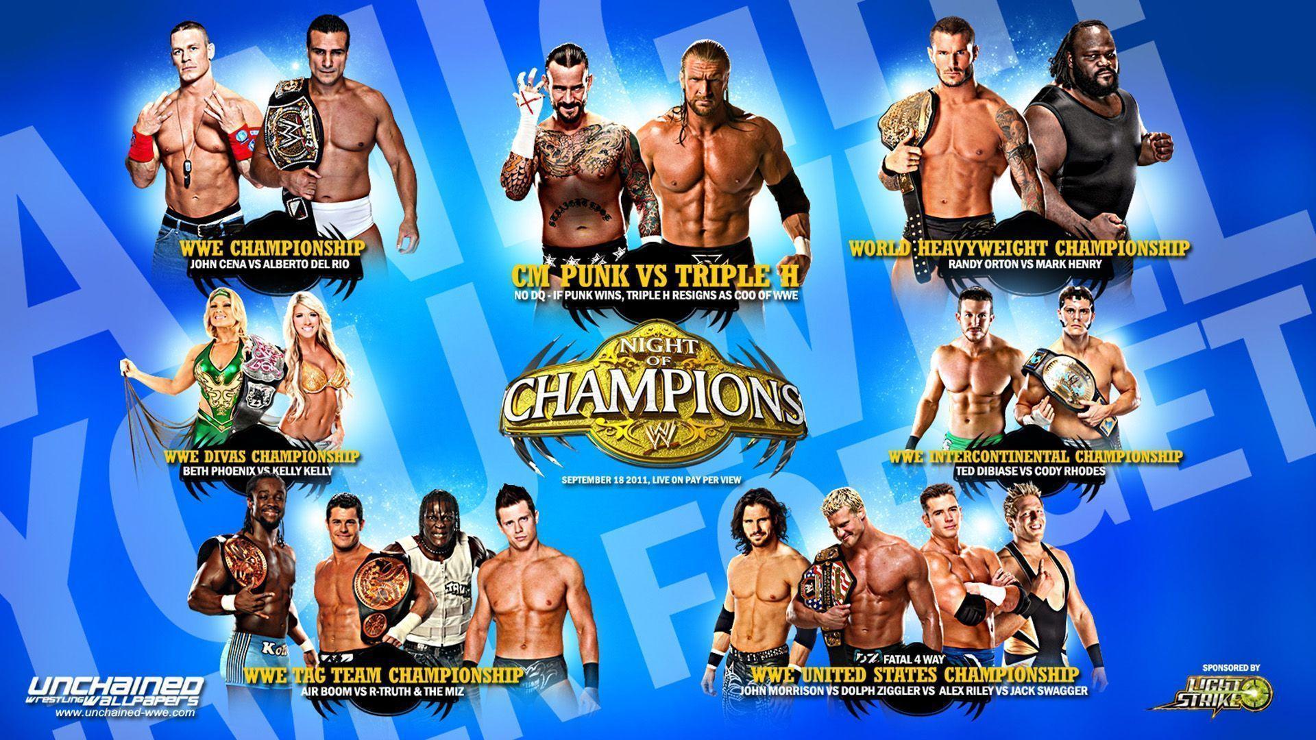 WWE Night Of Champions 2011 Wallpapers ~ Unchained