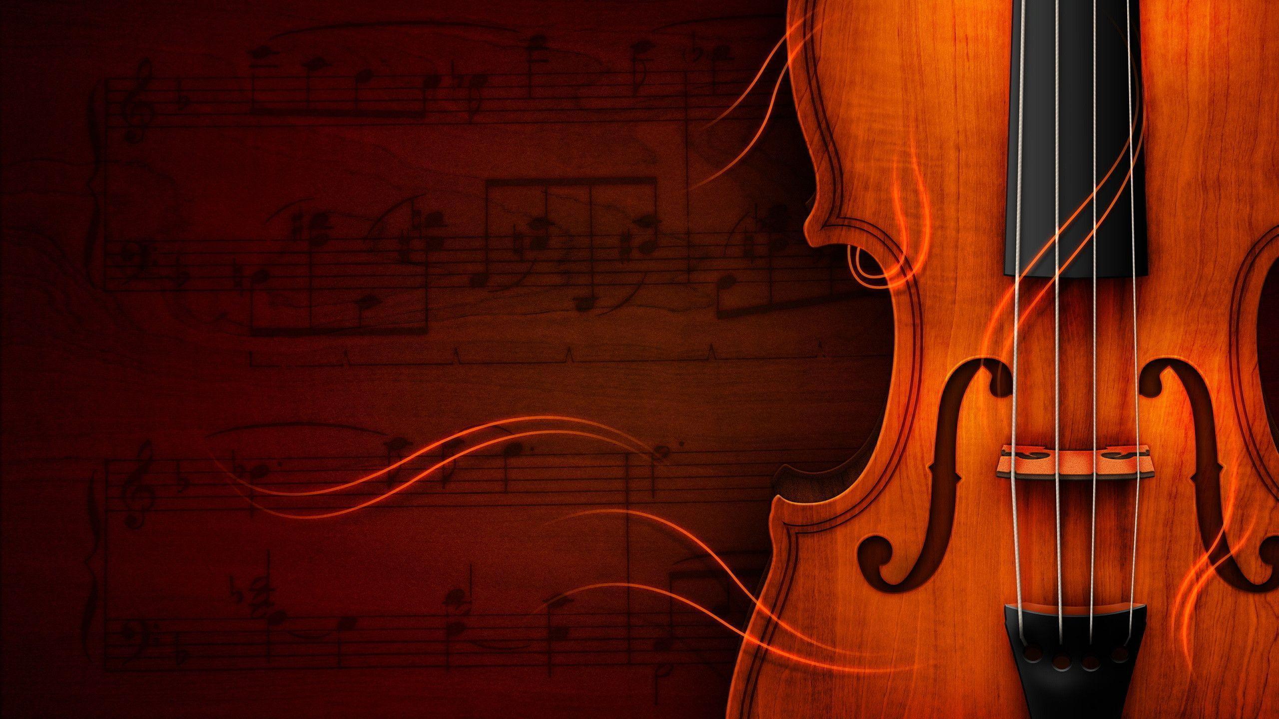 Violin Music Notes Wallpaper Desktop Wallpaper