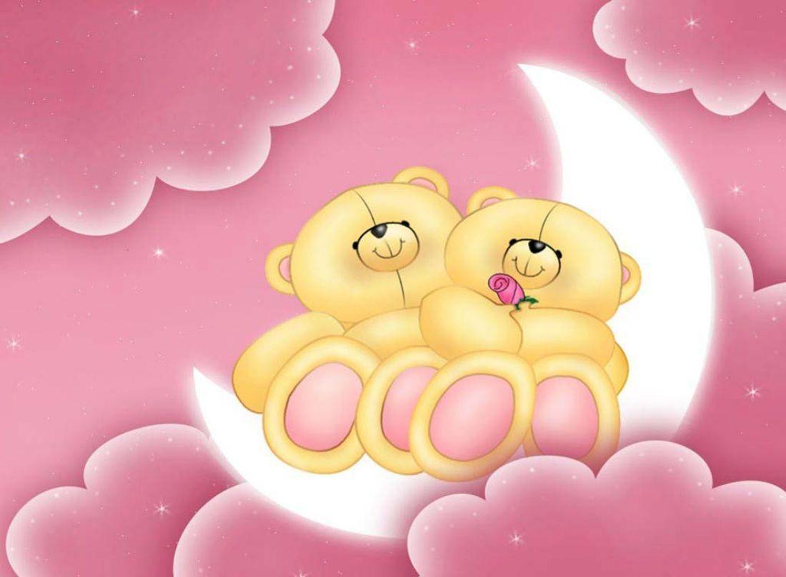 Romantic Teddy Bear Wallpaper