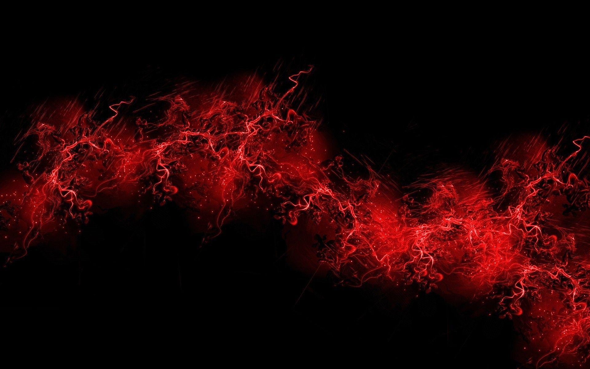 Red Abstract Lines on Black Background Free and Wallpaper